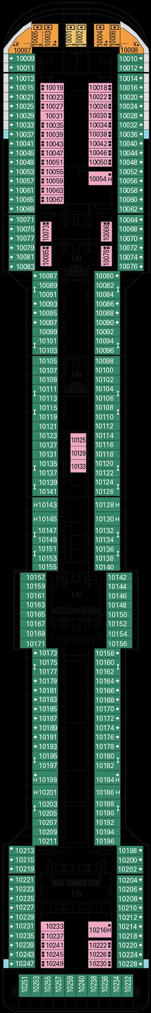 Deck plan for MSC Splendida