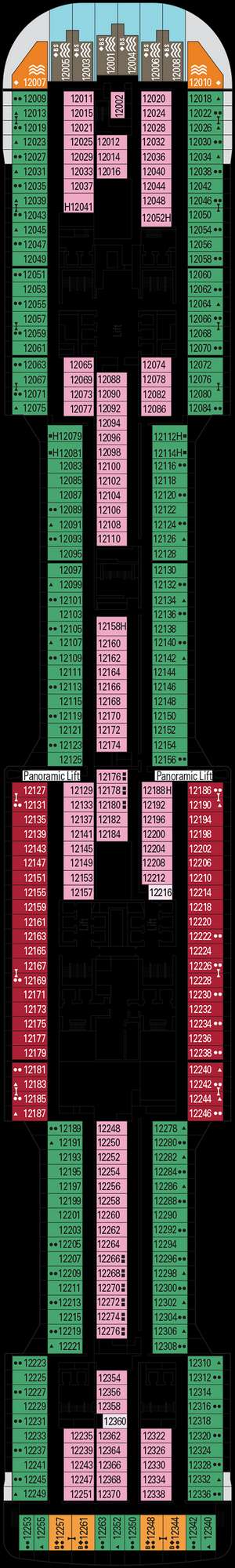 Deck plan for MSC Bellissima