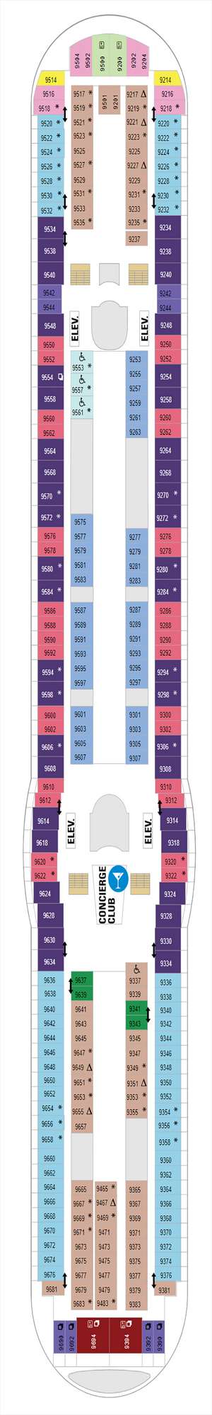 Deck plan for Explorer of the Seas