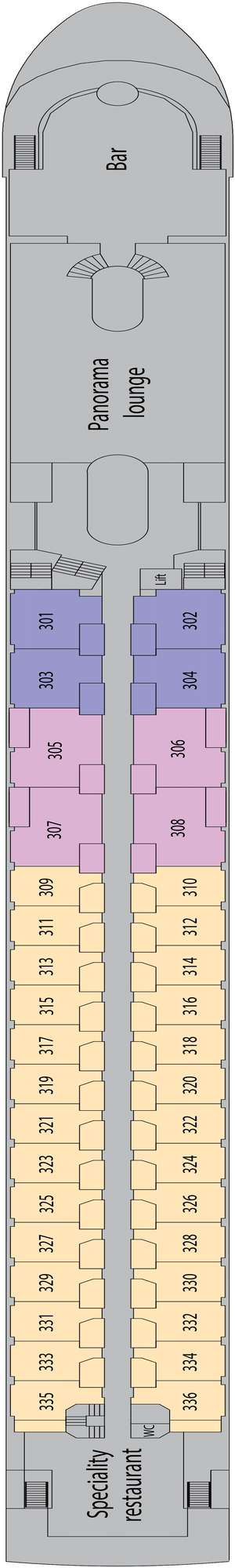 Deck plan for MS Riviera Resplendence