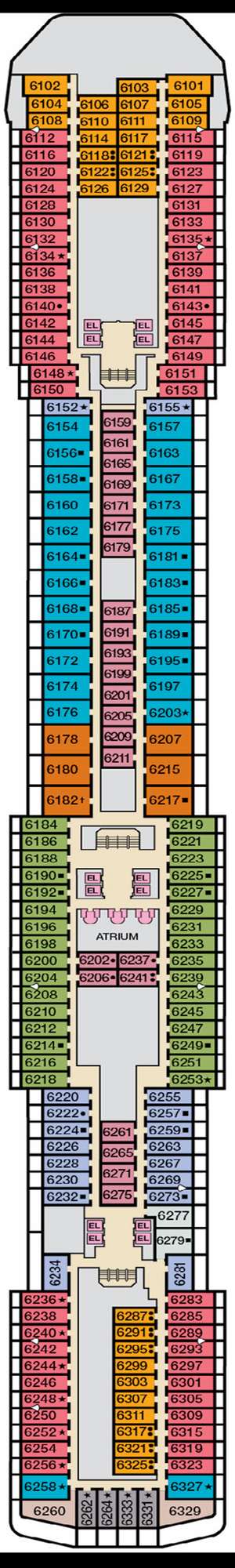 Deck plan for Carnival Legend