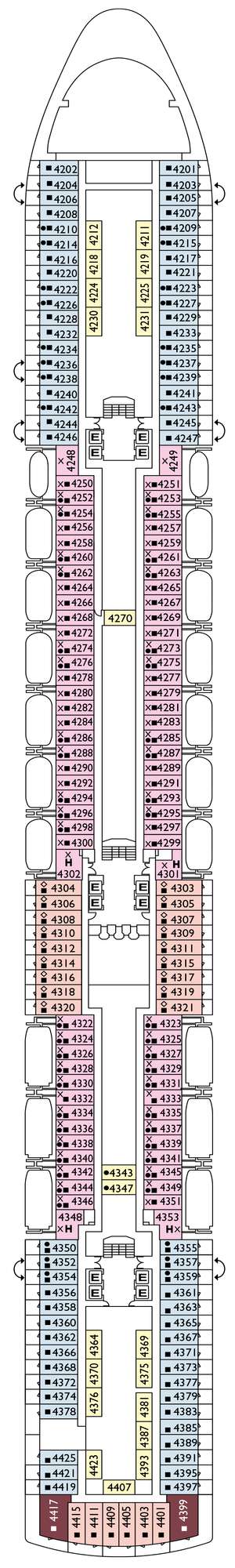 Deck plan for Costa Deliziosa