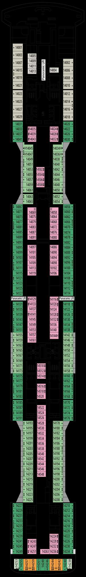 Deck plan for MSC Euribia