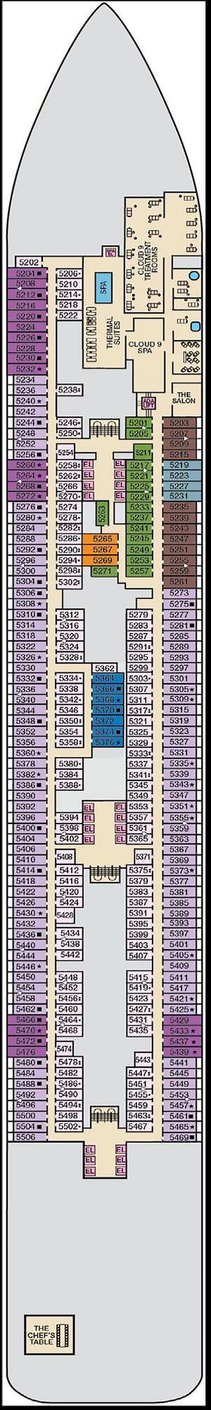 Deck plan for Carnival Jubilee