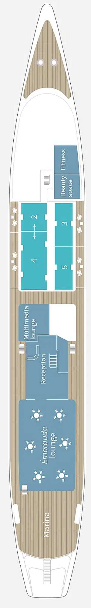 Deck plan for Le Ponant