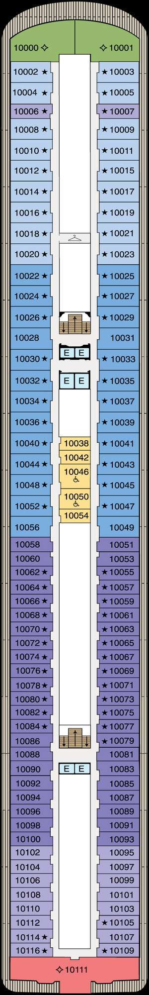 Deck plan for Oceania Marina