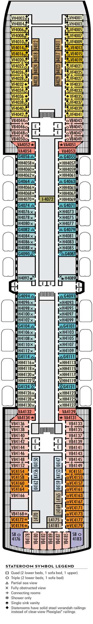 Deck plan for Nieuw Amsterdam