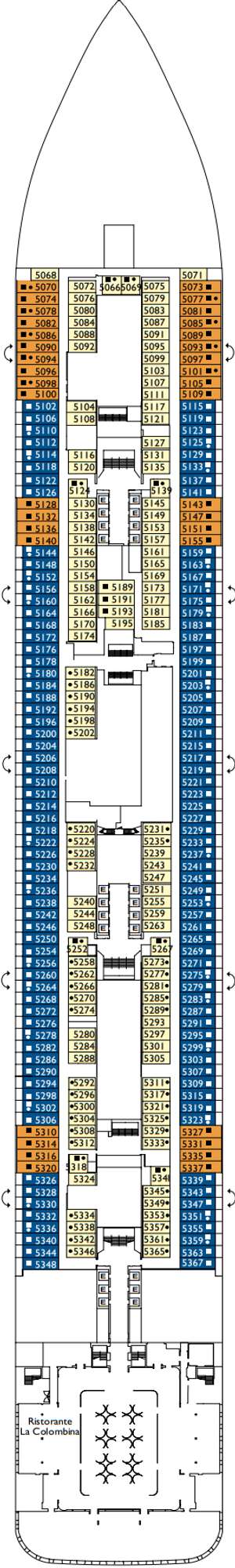 Deck plan for Costa Smeralda