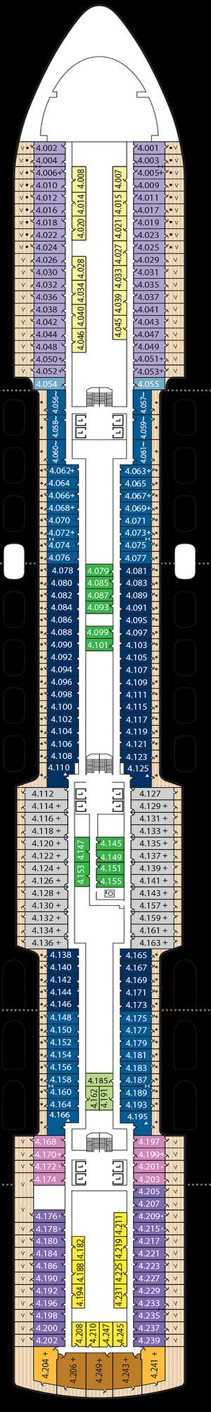 Deck plan for Queen Anne