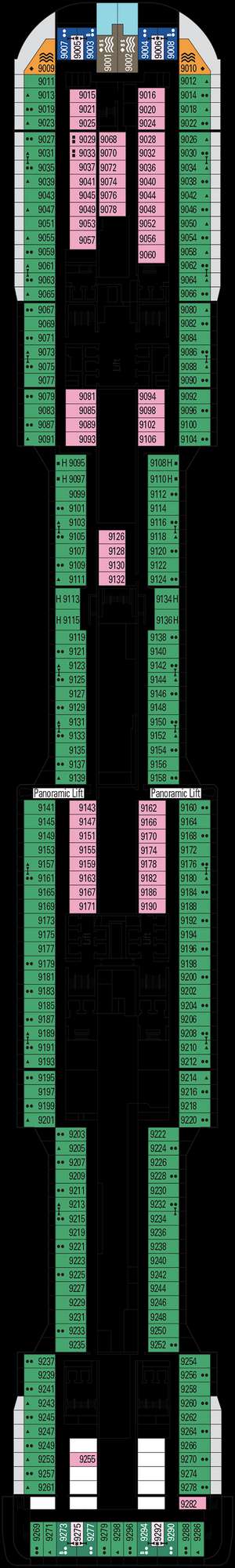 Deck plan for MSC Meraviglia