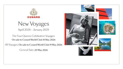 Cunard Launch pre-reg iglu promotional banner