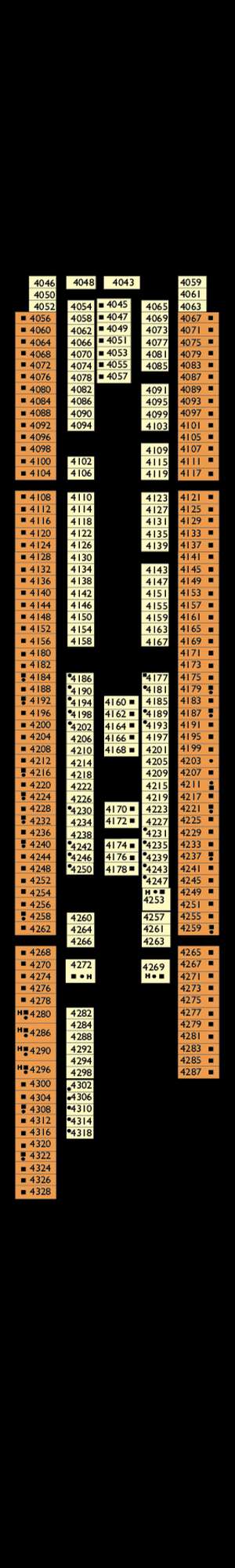 Deck plan for Costa Toscana