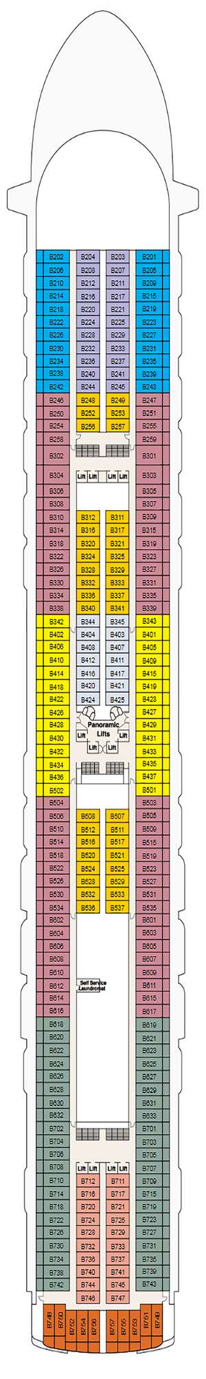 Deck plan for Ruby Princess