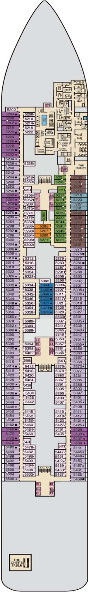 Deck plan for Carnival Festivale