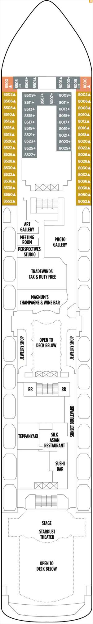 Deck plan for Norwegian Spirit