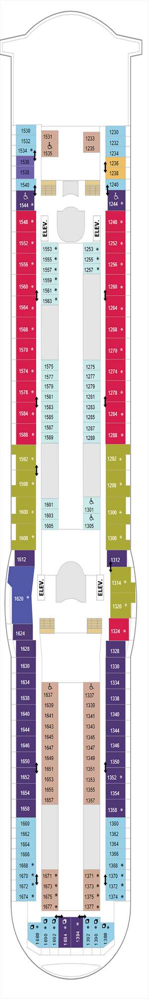 Deck plan for Adventure of the Seas