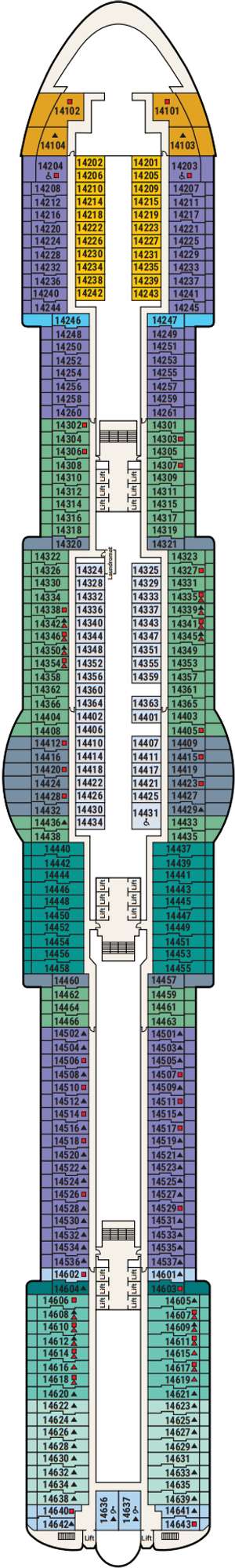 Deck plan for Sun Princess