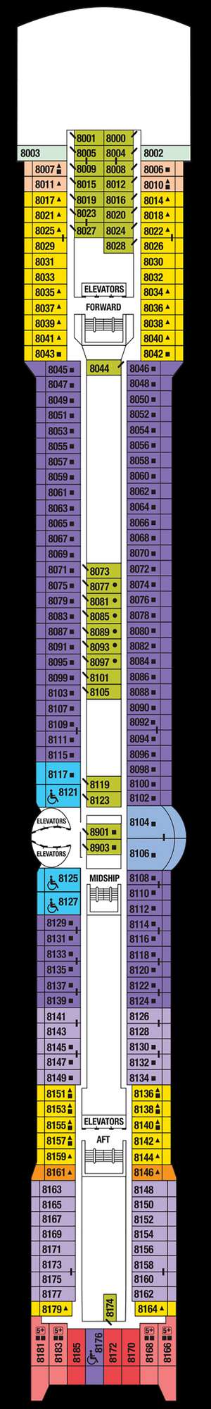 Deck plan for Celebrity Millennium