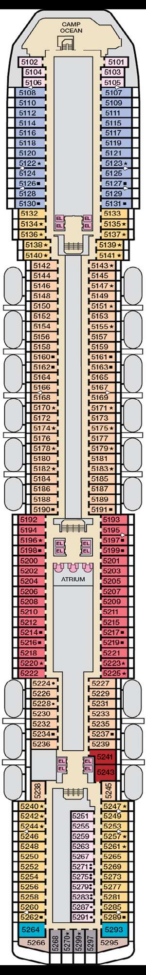 Deck plan for Carnival Legend