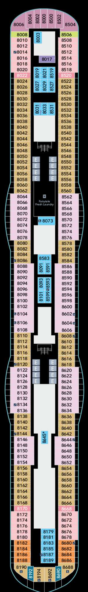 Deck plan for Disney Treasure