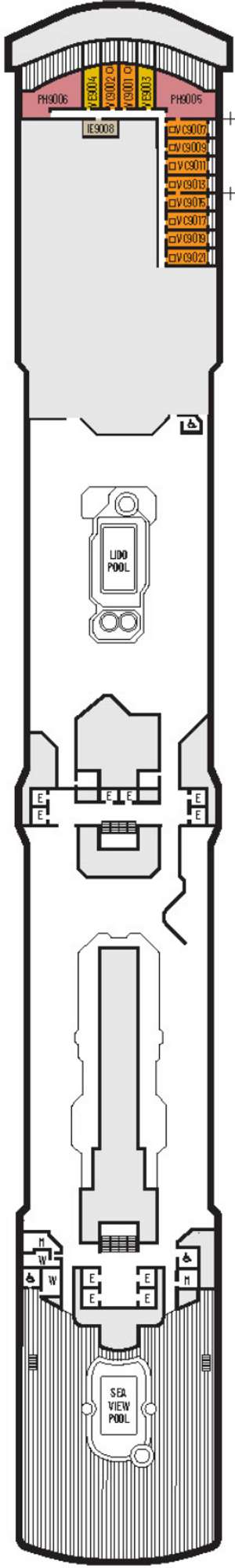 Deck plan for Oosterdam