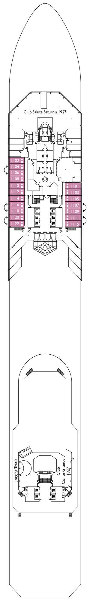 Deck plan for Costa Fortuna