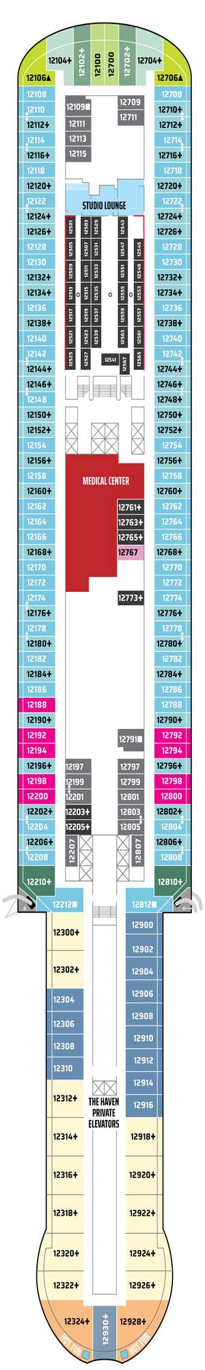 Deck plan for Norwegian Viva