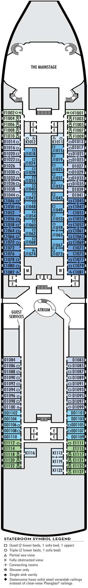 Deck plan for Zuiderdam