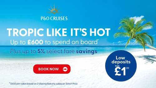 P&O caribbean flash - IGLU promotional banner