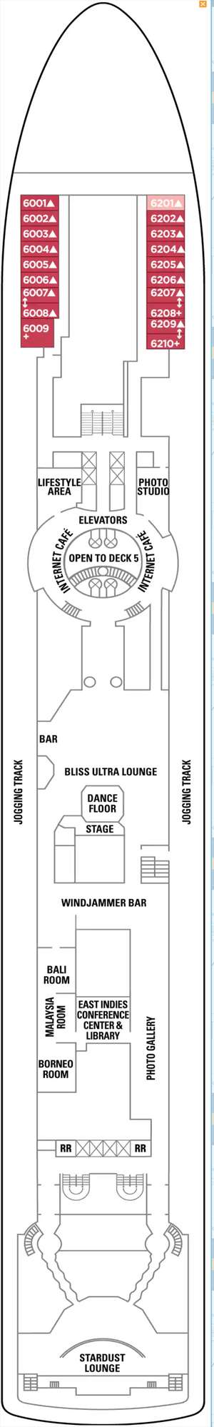 Deck plan for Norwegian Sun