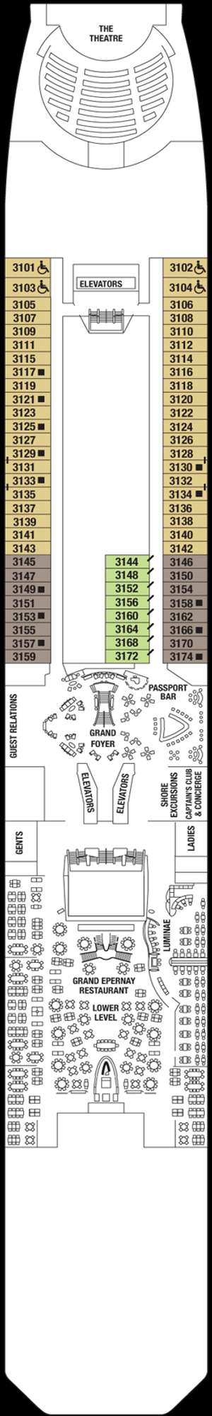 Deck plan for Celebrity Solstice
