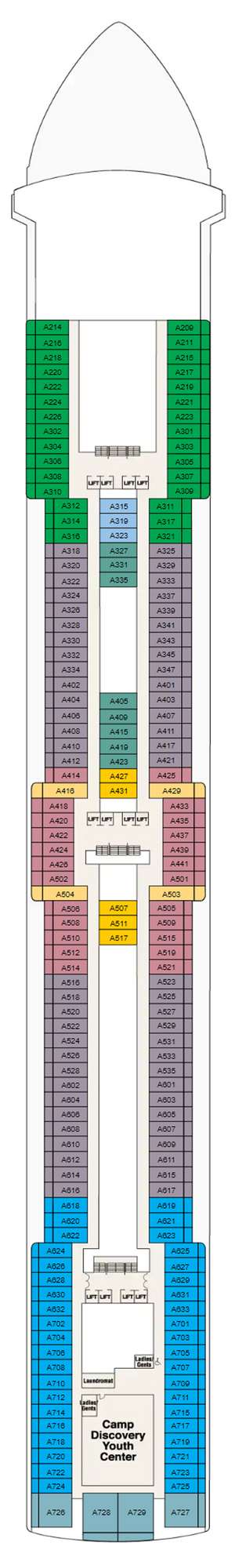 Deck plan for Island Princess