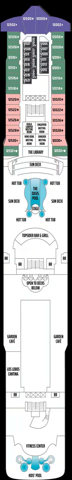 Deck plan for Norwegian Dawn