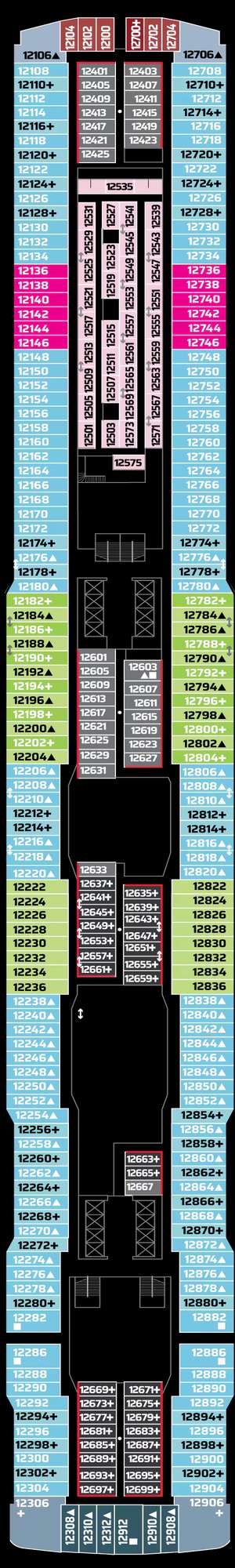Deck plan for Norwegian Bliss