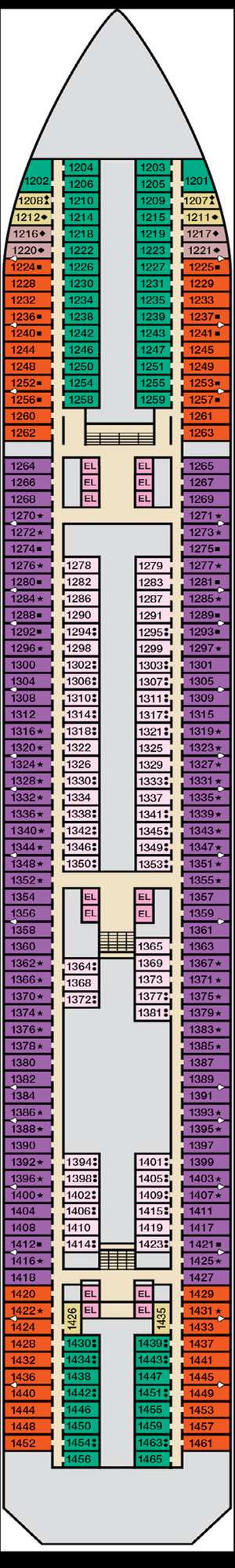 Deck plan for Carnival Liberty