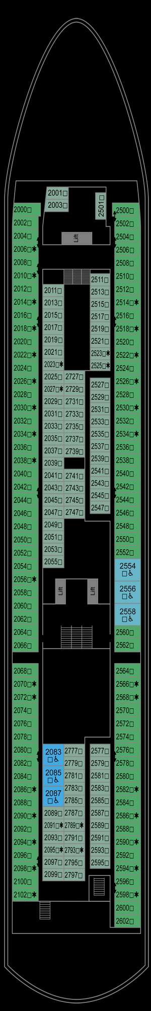 Deck plan for Marella Discovery