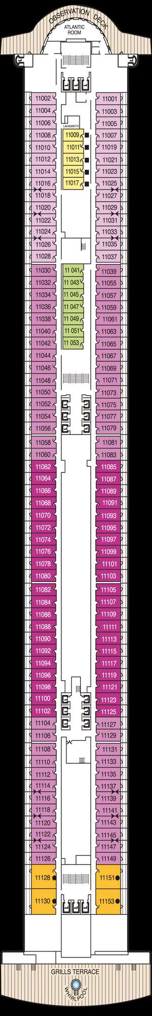 Deck plan for Queen Mary 2