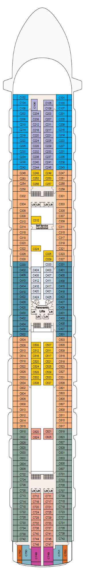 Deck plan for Emerald Princess