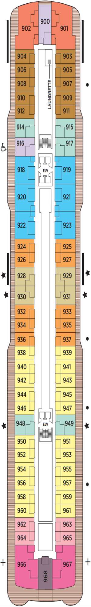 Deck plan for Regent Seven Seas Splendor