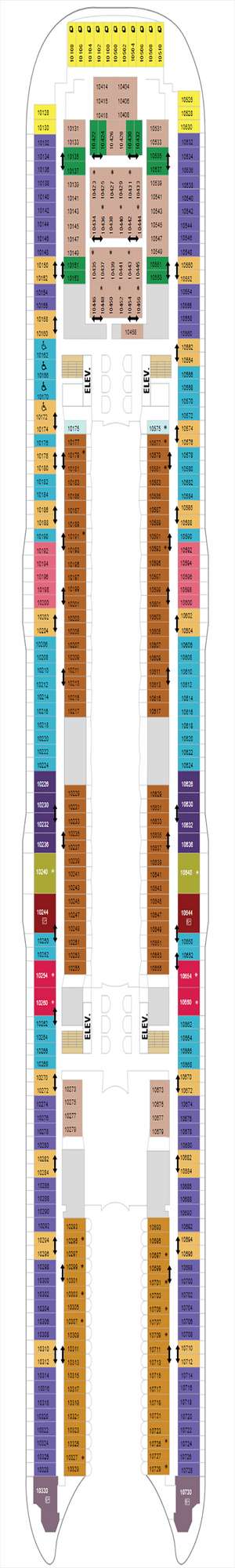 Deck plan for Oasis of the Seas