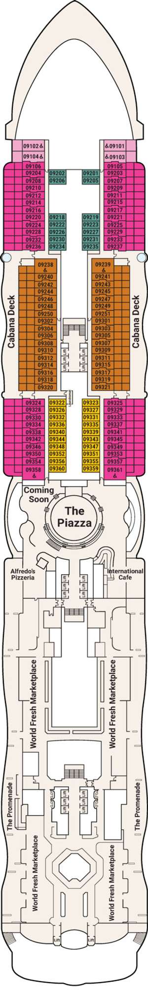 Deck plan for Sun Princess