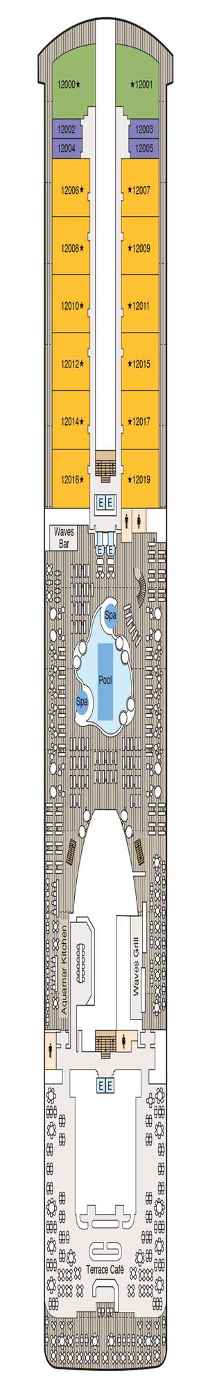 Deck plan for Oceania Allura