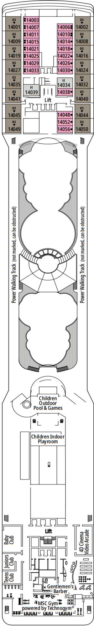 Deck plan for MSC Poesia