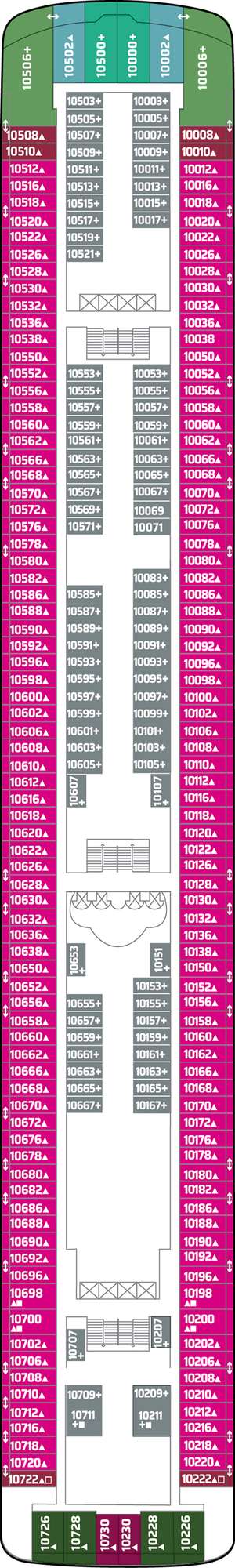 Deck plan for Norwegian Star