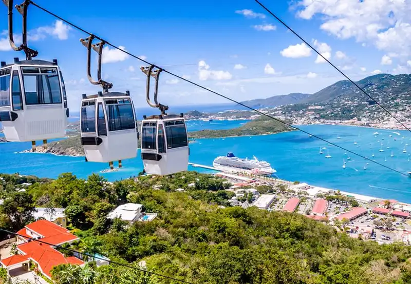 Charlote Amalie St Thomas United States Virgin Islands Skyride Aerial Tram
