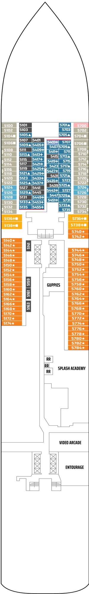 Deck plan for Norwegian Bliss