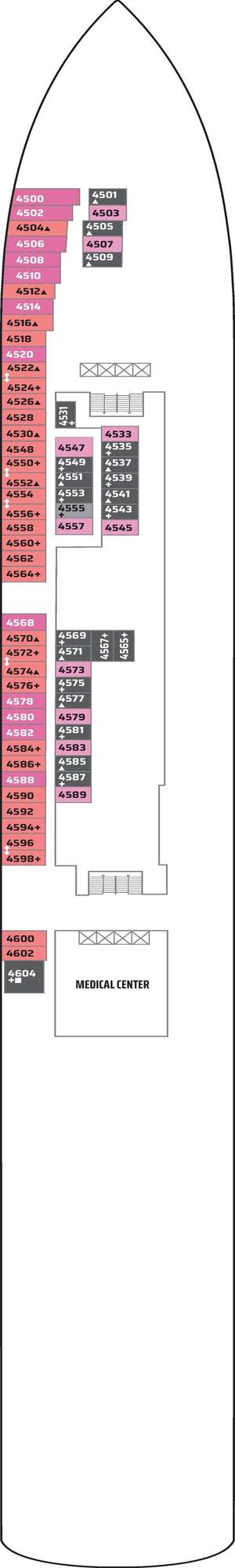 Deck plan for Norwegian Gem