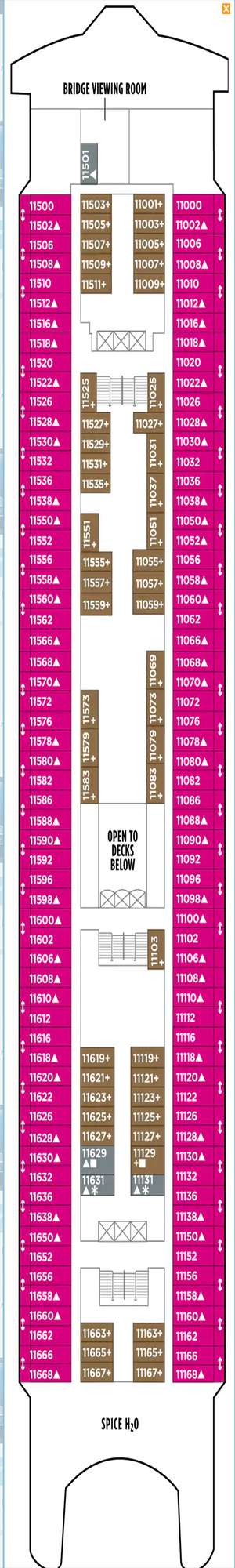 Deck plan for Norwegian Spirit