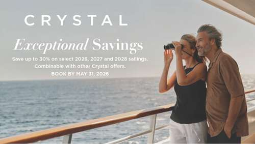Crystal Exceptional Savings promotional banner