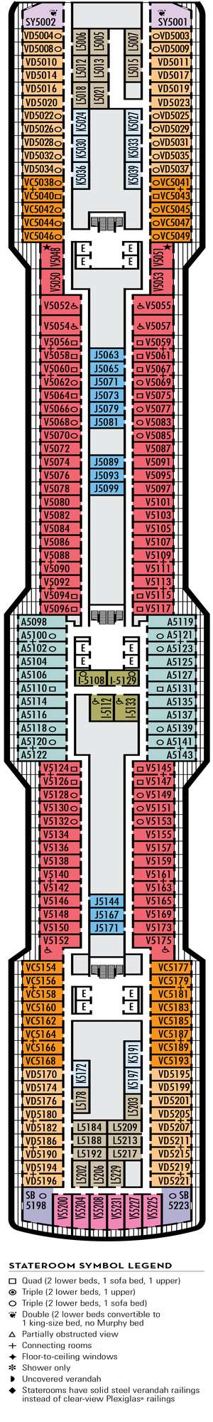 Deck plan for Nieuw Statendam